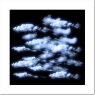 Blue Clouds - Night Sky Clouds Posters and Art